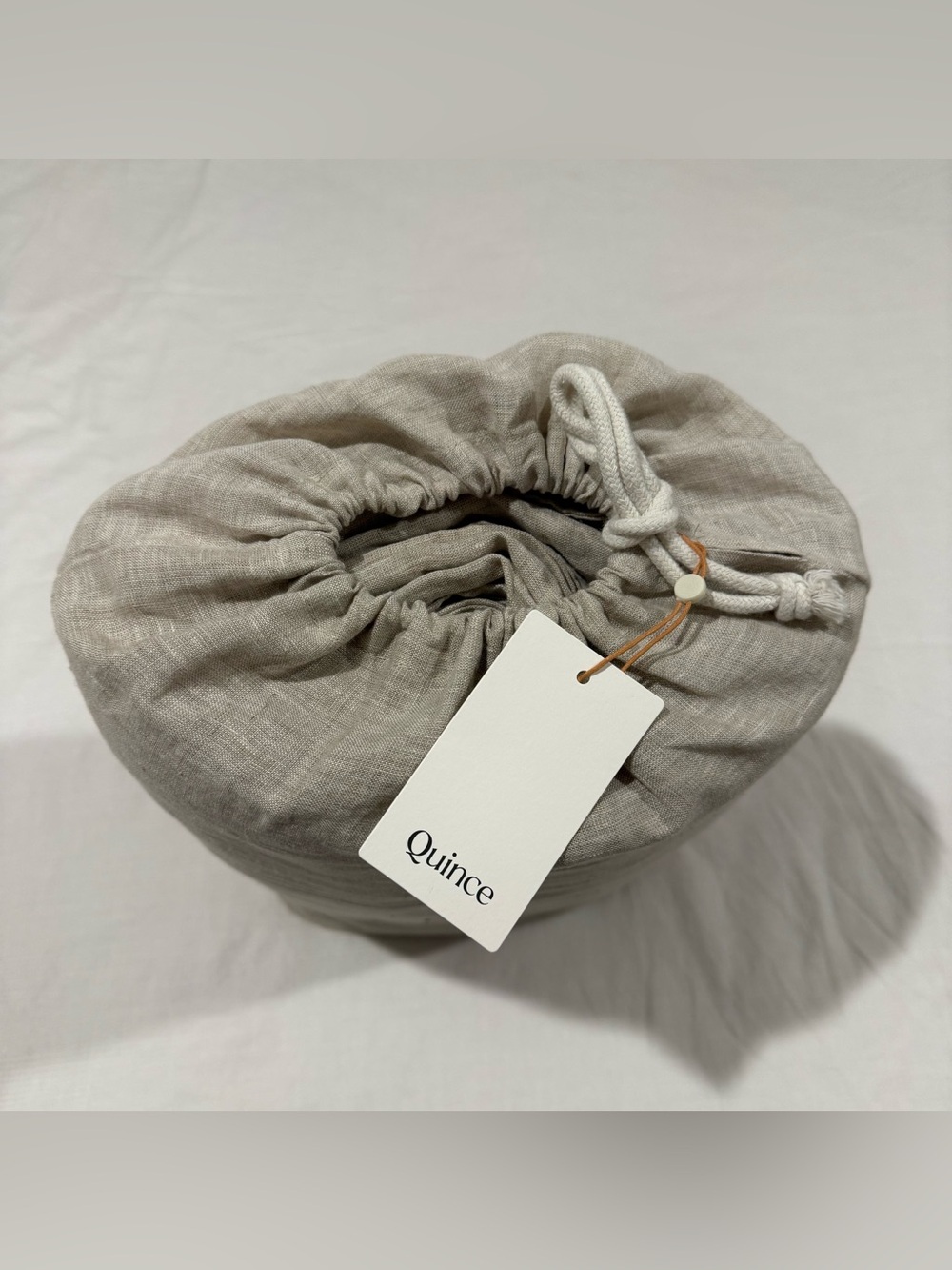 New Quince European Linen Duvet Cover Set King/CalKing - Natural Chambray $214 - Picture 10 of 10